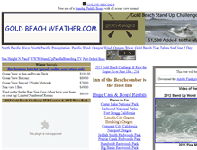 Tablet Screenshot of goldbeachweather.com